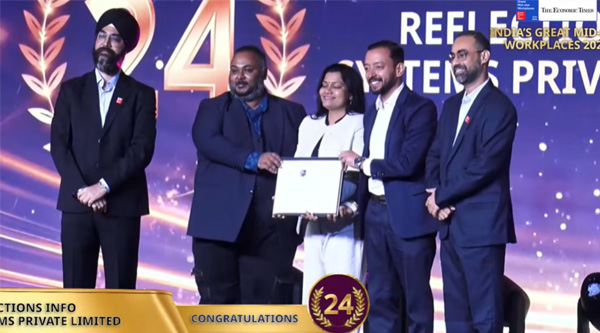 Reflections is Ranked 24th among India’s Top 50 Mid-Size Workplaces!